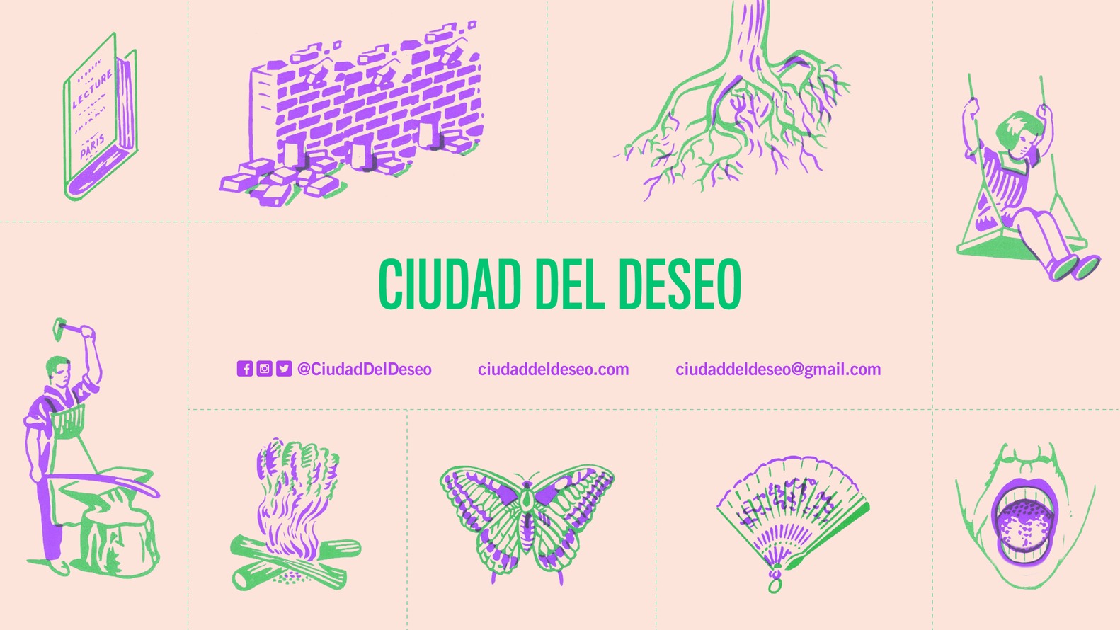 cartaz rosado do coletivo argentino ciudad del deseo