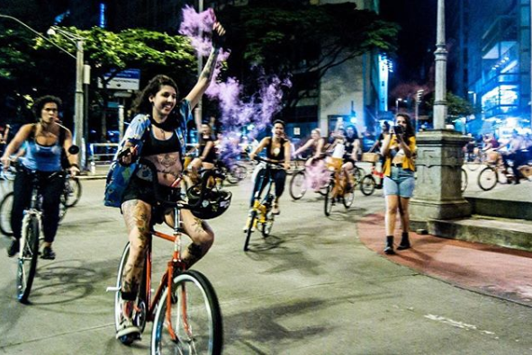 Movimento como o Terça das Manas ajudam mulheres a se apropriar do espaço público com a bicicleta / Foto gentilmente cidade pelo projeto Terça das Manas