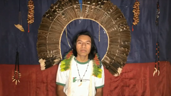 O estudante indígena Jaaziel Francelino planeja construir um livro digital para preservar língua indígena Terena / Crédito: Divulgação 